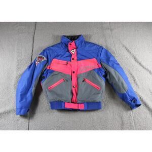 Dainese Motorcycle Jacket Nylon 46 Small Blue Pink Gray Vintage Biker Italy